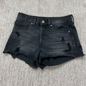 Distressed Black Jean shorts size 26